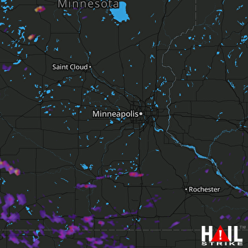 Hail Map Mankato, MN 06-22-2017
