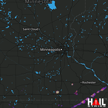 Hail Map Charles City, IA 06-23-2017