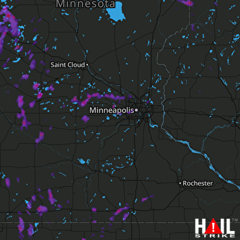 Hail Map Alexandria, MN 07-05-2017