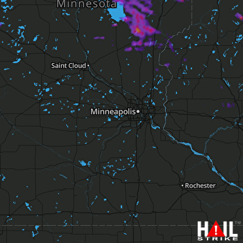 Hail Map Mora, MN 07-06-2017