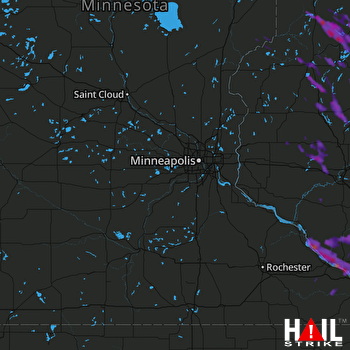 Hail Map La Crosse, WI 07-07-2017