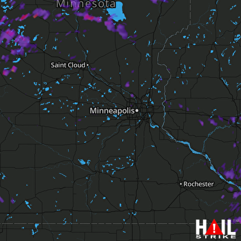 Hail Map Anoka, MN 07-12-2017