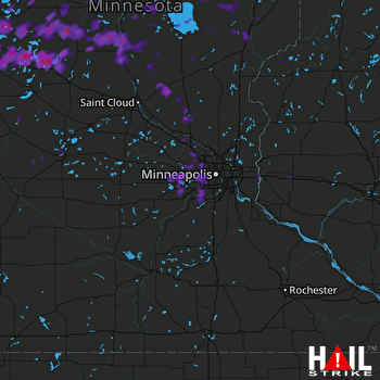 Hail Map Osseo, MN 07-18-2017