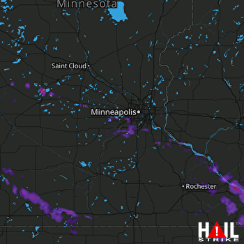 Hail Map La Crosse, WI 07-20-2017