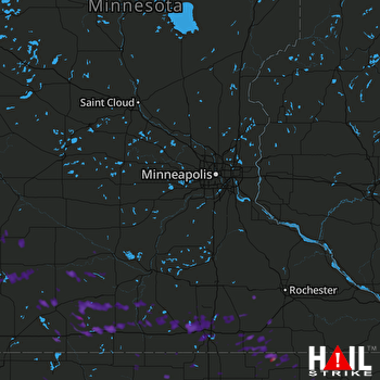 Hail Map Sherburn, MN 07-21-2017