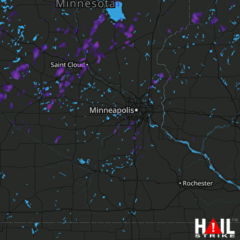 Hail Map Forest Lake, MN 09-20-2017