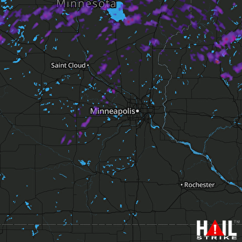 Hail Map Brainerd, MN 09-22-2017