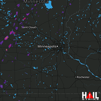 Hail Map Pine River, MN 09-24-2017