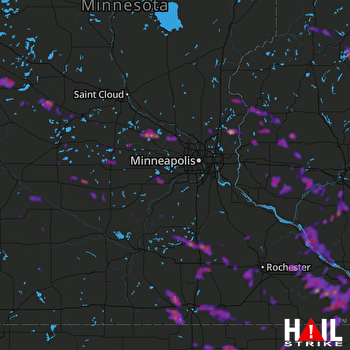 Hail Map Faribault, MN 05-25-2018