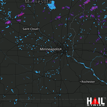 Hail Map Mora, MN 06-17-2018