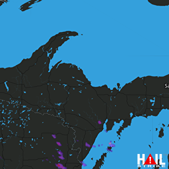 Hail Map Menominee, MI 07-15-2017