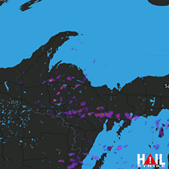 Hail Map Menominee, MI 07-18-2017
