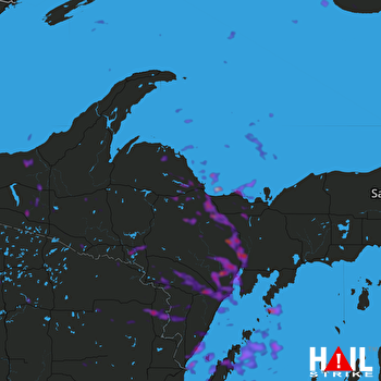 Hail Map Escanaba, MI 06-16-2018
