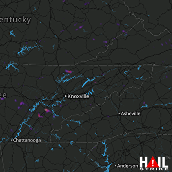 Hail Map Rogersville, TN 07-03-2019