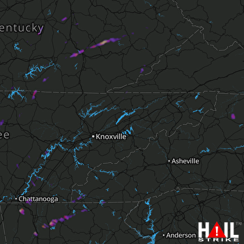 Hail Map Calhoun, GA 03-28-2017