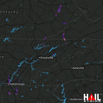 Hail Map Chattanooga, TN 05-21-2017