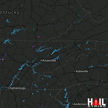 Hail Map Edmonton, KY 08-02-2017
