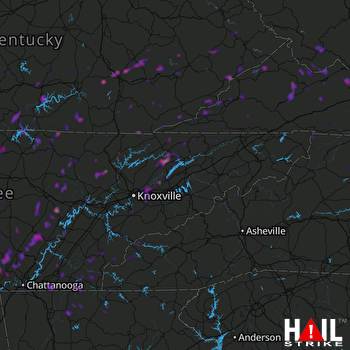 Hail Map La Follette, TN 05-15-2018