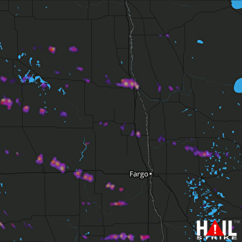 Hail Map Grand Forks, ND 05-16-2019