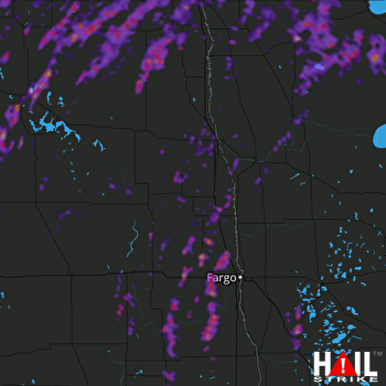 Hail Map Grand Forks, ND 09-20-2019