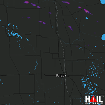 Hail Map Park River, ND 09-25-2019
