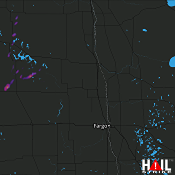 Hail Map Cando, ND 07-02-2020