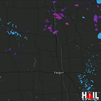 Hail Map Grafton, ND 07-04-2020