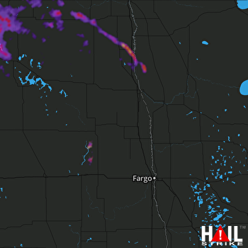 Hail Map Rolla, ND 07-20-2021
