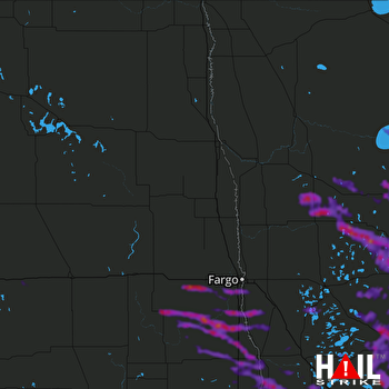 Hail Map Bemidji, MN 07-28-2021