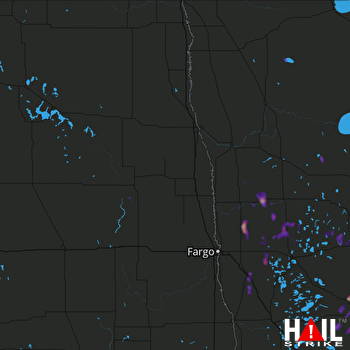 Hail Map Wadena, MN 08-18-2017