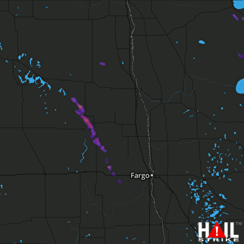 Hail Map Finley, ND 09-02-2017