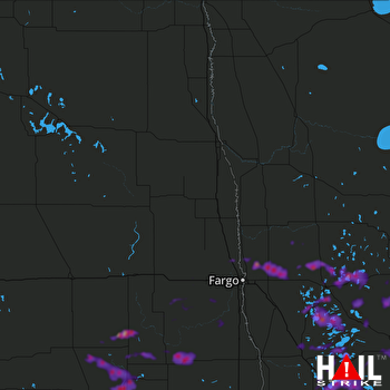 Hail Map Detroit Lakes, MN 07-08-2018