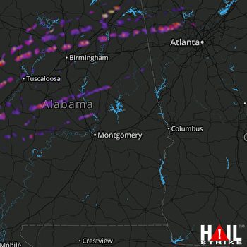 Hail Map Boaz, AL 03-14-2019