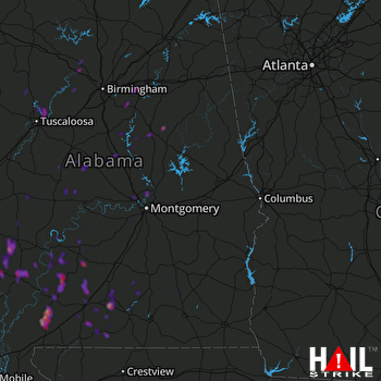 Hail Map Millbrook, AL 08-22-2020