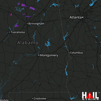 Hail Map Blountsville, AL 04-22-2017