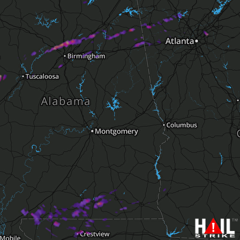 Hail Map Gardendale, AL 05-12-2017