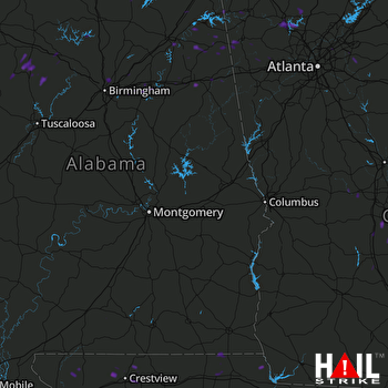 Hail Map Oxford, AL 07-06-2017