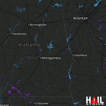 Hail Map Pineview, GA 07-10-2017
