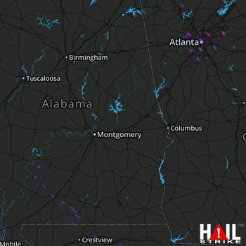 Hail Map Atlanta, GA 07-25-2017
