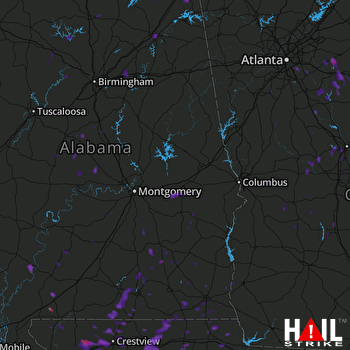 Hail Map Gadsden, AL 07-26-2017