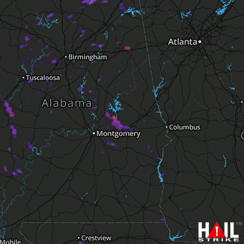 Hail Map Anniston, AL 09-19-2017