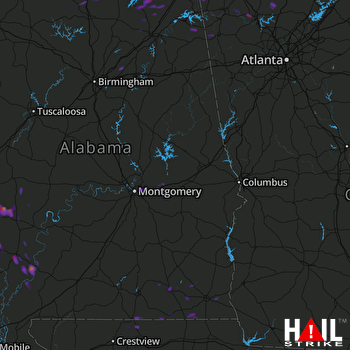 Hail Map Cartersville, GA 09-23-2017