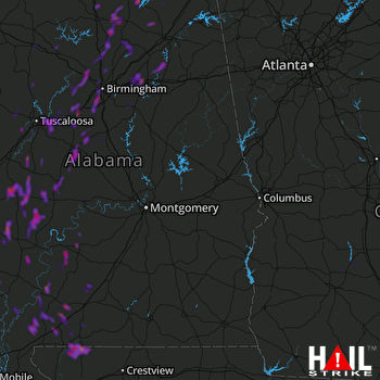 Hail Map Adamsville, AL 05-16-2018