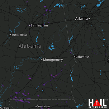 Hail Map Rainsville, AL 05-17-2018