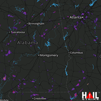 Hail Map Douglasville, GA 05-20-2018