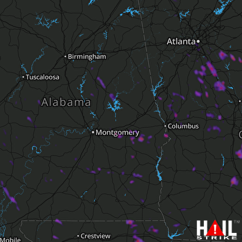 Hail Map Mcdonough, GA 06-03-2018