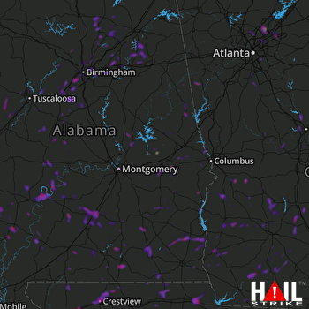 Hail Map Duluth, GA 06-09-2018