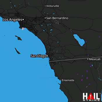 Hail Map Niland, CA 09-08-2017