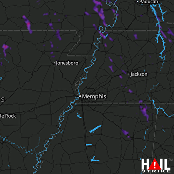 Hail Map Cape Girardeau, MO 08-07-2019