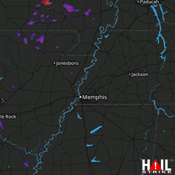 Hail Map Pocahontas, AR 08-18-2019